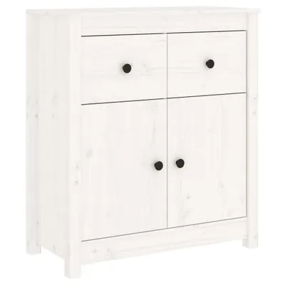 Zdjęcie produktu dla Szafka, biała, 70x35x80 cm, lite drewno sosnowe