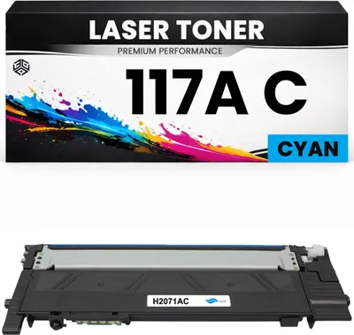 Produktbild von Toner kompatibel für HP W2071A(117A) Color Laser 150A/150nw/MFP178nw/178nwg/MFP179fnw in Cyan