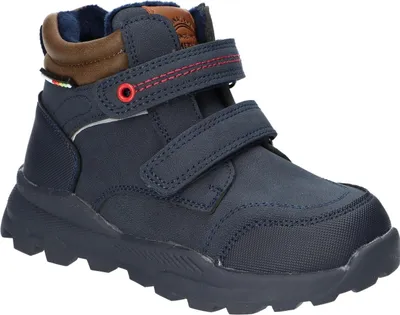 Produktbild von American Club Xd164 Kinder Winterschuhe mit Fleecefutter Klett & Reißverschluss, Winterstiefel, Winterstiefeletten, Dunkelblau 30