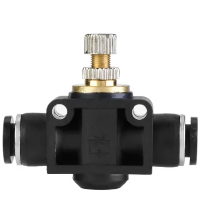 Obrázek produktu pro regulátor průtoku vzduchu v trubce 4/6/8 mm, trubka ve tvaru T, pneumatický připojovací ventil (6 mm)