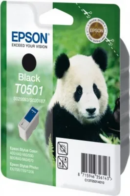 Produktbild von Epson Inktcartridge T050140 zwart f Stylus 400 440 460 500 600 640 660 700 750 1200, Schwarz, 15 ml