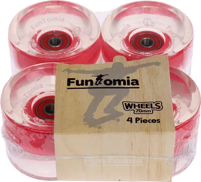 Produktbild von FunTomia LED Longboard Rollen Wheel 70x51mm / 80A - Set (4 Rollen) inkl. Mach1® Kugellager 2157