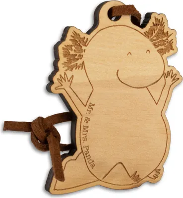 Produktbild von Mr. & Mrs. Panda Schlüsselanhänger Axolotl Niedlich - Geschenk, Schlüsselbund, Lebensweisheit, Freundin, Holzanhänger, Taschenanhänger, Anhänger, Liebe, Weisheit