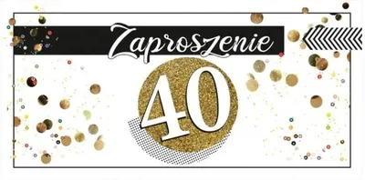 Zdjęcie produktu dla Zaproszenie na 40 Urodziny Z104 (5szt) - AbCard