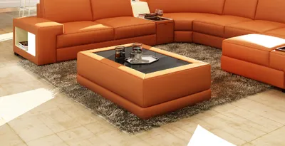 Zdjęcie produktu dla Luksusowe stoliki kawowe Polser skórzane designerskie stoliki boczne do salonu stolik stolik