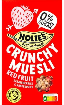 Produktbild von Holie's Crunchy Müsli Rote Früchte 400g – Knuspriges Müsli mit roten Früchten