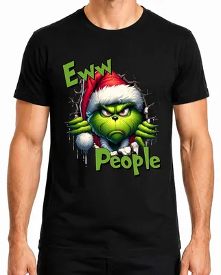 Immagine prodotto di Maglietta da uomo Eww People Grinch Christmas Grumpy grim funny gift, nera, XL