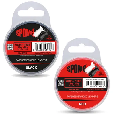 Produktbild von Spomb Tapered Braided Leaders - Vorfach, Farbe:Black