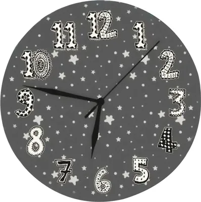 Obrázek produktu pro Hodiny nástěnné dětský motiv 33 cm šedá KO-Y36400640seda