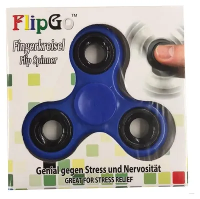 Image de Toupie à doigt Fidget Spinner bleu foncé