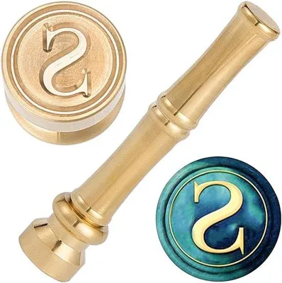 Obrázok produktu pre Sada písmenkových pečiatok 15 mm, mini, zlatá mosadz, bambusová rukoväť