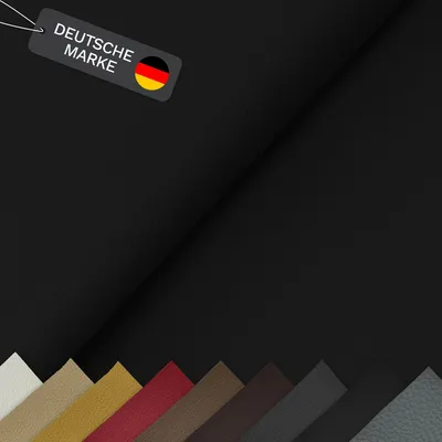 Produktbild von Lycce Kunstleder Meterware soft | 68.000 Scheuertouren | 1 lfm x 1,40 m breiter Polsterstoff für versch. DIY Projekte, als Möbelstoff & zur Reparatur | hohe Lichtechtheit | 430 g / m² | versch. Farben, Farbe:schwarz
