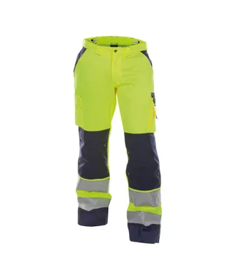 Produktbild von DASSY® Buffalo Warnschutzhose mit Kniepolstertaschen NEONGELB/DUNKELBLAU Gr.50 Länge: MINUS