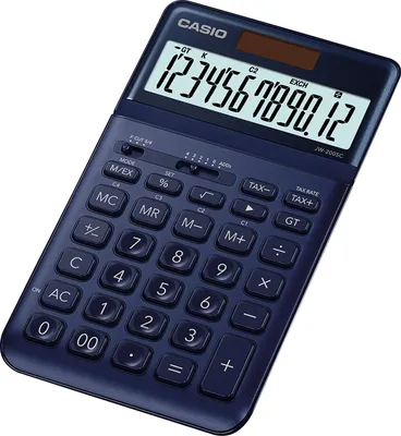 Produktbild von Casio JW-200SC, Desktop, Einfacher Taschenrechner, 12 Ziffern, Navy