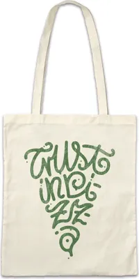 Produktbild von Urban Backwoods Trust In Pizza, Stofftasche, Farbe: Beige
