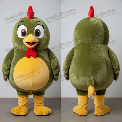 Produktbild von Olivengrünes, MASTICOT samtiges Hühner-Maskottchen