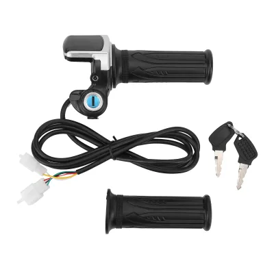 Obrázek produktu pro Elektrické kolo Twist Throttle Grip Lock Key Set LED indikátor pro motocykl Scooter 48V