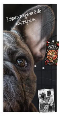 Produktbild von Magnettafel 50x100cm Pinnwand Whiteboard beschreibbar - Bulldoggenportrait