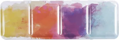Produktbild von Leere Aquarellpalette aus Metall mit 26 Halbnäpfen, Farbkoffer mit Deckel für Gouache- und Ölmalerei auf Reisen