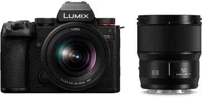 Obrázek produktu pro Panasonic Lumix S5II + S 20-60MM F3.5-5.6 + 50mm F1.8, 24,2 MP, 12000 x 8000 px, CMOS, 6K Ultra HD, Dotyková obrazovka, Černá