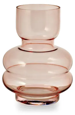 Vase aus Borosilikatglas, 21 cm, Rosa, Modern