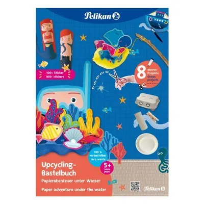 Produktbild von Pelikan Upcycling Bastelbuch mit Sticker Meereswelt A4 - A4