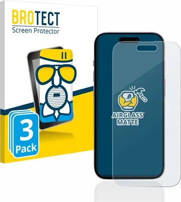 Produktbild von 3x BROTECT Entspiegelungs Schutzglas für Apple iPhone 14 Pro Schutzfolie Panzer Folie Glas Display Schutz matt