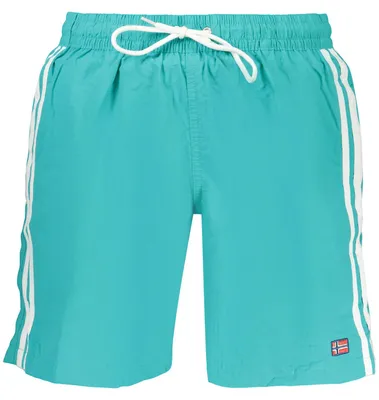 Produktbild von Herren Badeshorts Blau mit Kontrastdetails und Elastikbund