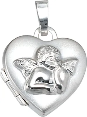 Produktbild von JOBO Medaillon Herz 925 Sterling Silber teilmattiert