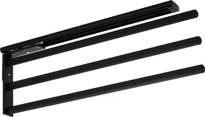 Produktbild von SOTECH Aluminium Handtuchhalter TED 3-armig 450 - 730 mm ausziehbar / drehbar schwarz matt