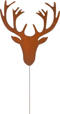 Produktbild von UNUS Gartenstecker Rost Gartendeko Hirschkopf Metallstecker Garten Roststecker