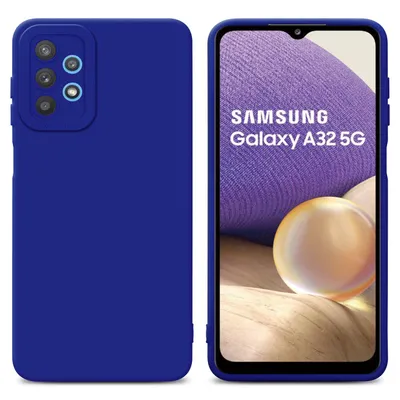 Produktbild von Cadorabo Hülle für Samsung Galaxy A32 5G Schutz Hülle in Blau TPU Silikon Etui Case Handyhülle