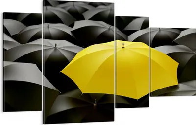 Produktbild von Bild auf Leinwand - Leinwandbild - Regenschirme Regen Wetter - 120x70cm - Wand Bild - Wanddeko - Leinwanddruck - Bilder - Kunstdruck - Wanddekoration - Leinwand bilder - Wandkunst - DL120x70-2564