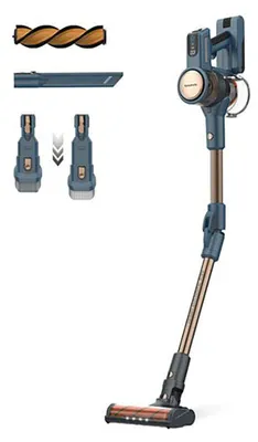 Image de Taurus Homeland Digital Flex 2-en-1 Balai Aspirateur sans fil à sec Sans sac 0,5 L Noir, Bleu, Or 2200 Ah