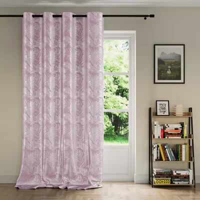 Produktbild von Vorhang Silverleaves mit Ösen Aufhängung-140x245cm (B x H)Puderrosa
