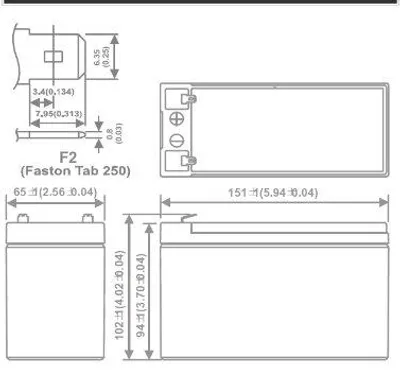 Imagen del producto de MWP 9-12L: Batería MWP 9-12L (larga duración, 12 V, 9 Ah, con terminales Faston 250)