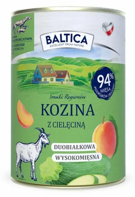 Zdjęcie produktu dla Baltica Kozina z Cielęciną 400g Duoproteinowa Bezzbożowa Mokra Karma Dla Psa
