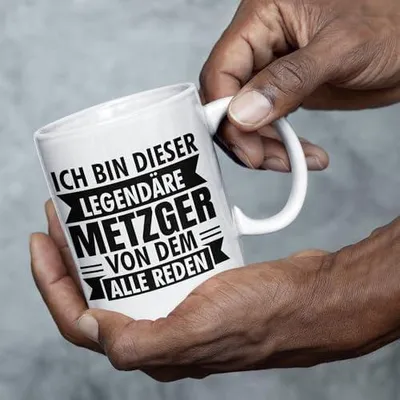 Produktbild von Metzger Tasse | Geschenk für den legendären Metzgerberuf, lustiger Kaffeebecher für Männer