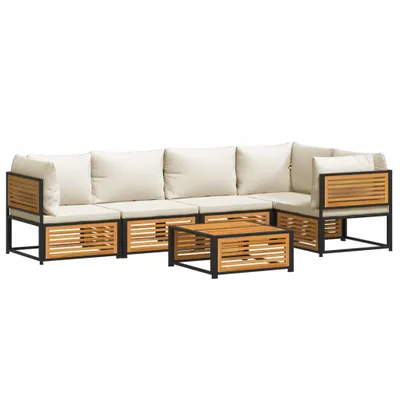 Produktbild von vidaXL 6-tlg. Garten-Sofagarnitur mit Kissen Massivholz Akazie