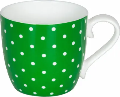 Immagine prodotto di Könitz Little Dots Apple Becher, Tasse, Kaffeetasse, Bone China, Grün, 400 ml, 11 2 057 2344