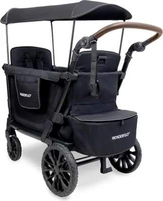 Produktbild von Wonderfold L2 Kinderwagen für 2 Kinder / Bollerwagen, Wonderfold:Black