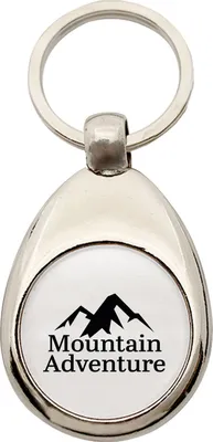 Produktbild von Huuraa Schlüsselanhänger Mountain Adventure Berge Metall Schlüsselring Einkaufswagenchip Geschenkidee