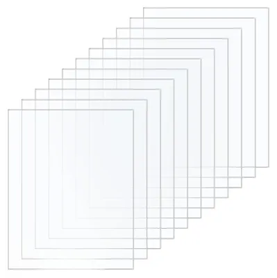 Acrylplatten 13x18 cm, 1 mm, 11 Stück, transparent, PET