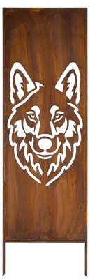 Produktbild von Sichtschutz Metall - 160 cm x 50 cm - Edelrost - Rostoptik Sichtschutz für Garten - Sichtschutzelement - Sichtschutzwand - Gartendekoration Zaun