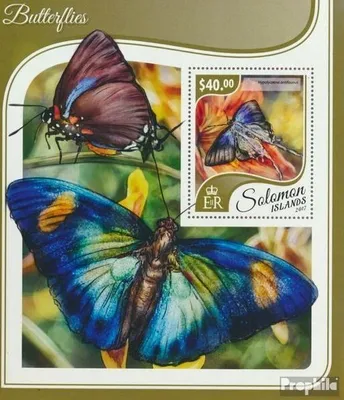 Produktbild von Briefmarken Salomoninseln 2017 Mi Block 679 (kompl. Ausg.) postfrisch Schmetterlinge