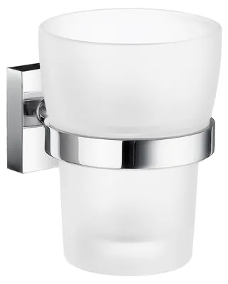 Produktbild von Smedbo HOUSE - Zahnputzbecherhalter in Chrom poliert und Mattglas RK343