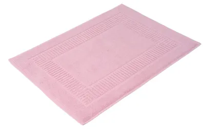 Produktbild von GÖZZE BIO Frottier Badteppich flauschiger voluminöser saugstarker Badvorleger aus Baumwolle Altrosa 50 x 70 cm