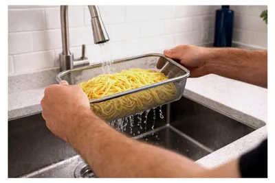 Produktbild von Sieb, Küchensieb - Feinmaschig - Edelstahl-Sieb - Abtropfsieb - Set von 2