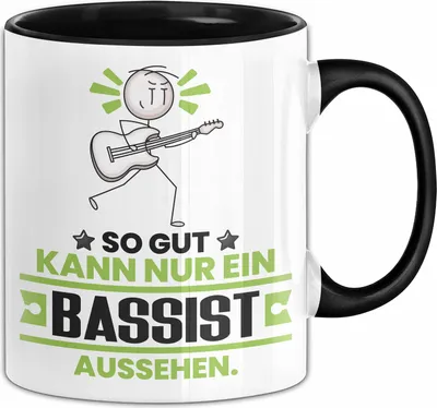 Produktbild von Bassist Geschenk Tasse So Gut Kann Nur Ein Bassist Aussehen Geschenkidee Kaffee-Becher (Schwarz)