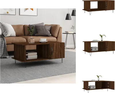 Produktbild von vidaXL Couchtisch Braun Eichen-Optik 90x50x40 cm Holzwerkstoff -  Couchtische